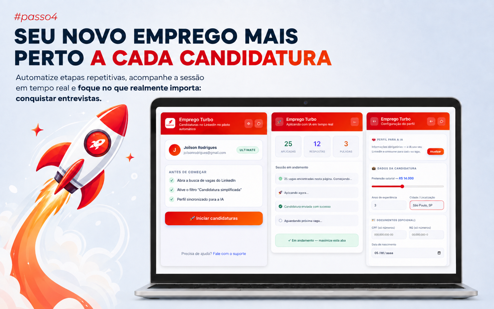 Seu novo emprego mais perto a cada candidatura